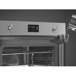 Духовой шкаф SMEG SO6302S3PX 60 см, 67 л, пар, нерж. сталь, черное стекло, таймер, 12 функций, AirFry, BBQ