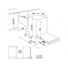 Посудомоечная машина SMEG STL262D, 60 см, серебристая, 2-10 кг, 46 дБ, 9.9 л, 7+1 программ, инвертор 2.0, SKU 29264