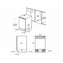 Холодильная камера MAUNFELD MBL88SWGR Inverter встраиваемая