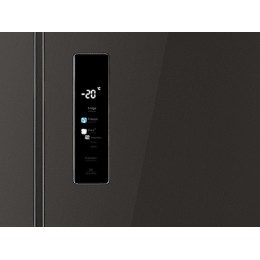 Холодильник MAUNFELD MFF183NFSBE, 33569, Side-by-side, 451л, A++, NoFrost, черная нержавеющая сталь
