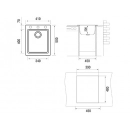 Мойка Longran Cube CUG410.500 - 49 Croma