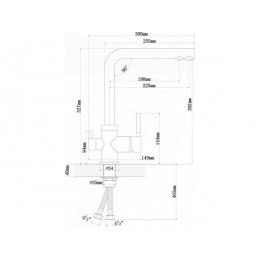 Смеситель Longran Sprint Universal LM2195, латунь, под гранит, 2 канала, SKU 16282