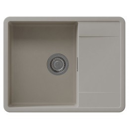 Мойка Florentina Пьемонт 650 грей, 1 чаша, кварц, 650x510 мм, SKU 26683