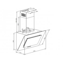 Вытяжка GRAUDE DHE 50.1 C, кремовая, 450 м³/ч, 3 уровня мощности, SKU 7884