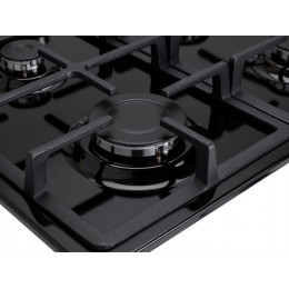 Варочная панель GRAUDE GS 60.1 SM газовая 59 см, черная, 4 конфорки, эмаль, чугунная решетка, электроподжиг, SKU 21887.