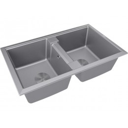 Мойка врезная гранитная 810x500 мм, 2 чаши, SKU 23787