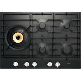 Газовая варочная панель ASKO HG1776AB 75 см, 5 зон, черная, эмаль, WOK, электроподжиг, SKU 26887
