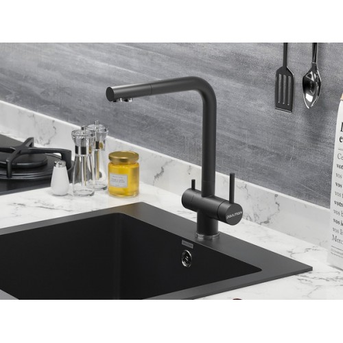 Смеситель Paulmark Skalen Sk213020-BLM (418) черный - стильное решение для вашей кухни и ванной