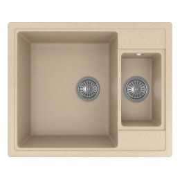 Мойка Florentina Липси 620К 24497, кварц, 2 чаши, 620х510 мм