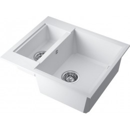 Мойка Omoikiri Sakaime 60-2-WH 34897, Tetogranit, 600x500 мм, врезная