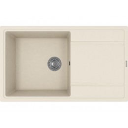 Мойка Florentina Липси 860 шампань, 1 чаша, кварц, с крылом, перелив, SKU 21299