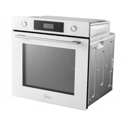 Духовой шкаф Midea MO78100CGW, 70л, 3000Вт, белое стекло, 9 программ, конвекция, A, SKU 26499