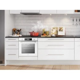 Духовой шкаф Midea MO78100CGW, 70л, 3000Вт, белое стекло, 9 программ, конвекция, A, SKU 26499