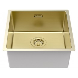 Мойка Paulmark Lassan 44 uni LA44-LG, 440x440 мм, нержавеющая сталь, 1 чаша, шумопоглощение, SKU 26603