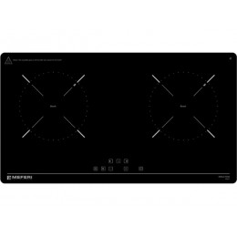 Варочная панель MEFERI MIH602BK 63 см, индукционная, черная, 2 конфорки, 9 уровней мощности, SKU 29303.