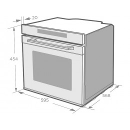 Духовой шкаф Midea MO95000STGB 16904, компактный, 50 л, с паром, нерж. сталь, TFT-дисплей