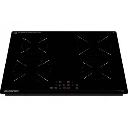 Варочная панель MEFERI MIH604BK LIGHT 59 см, индукционная, черная, стеклокерамика, 4 конфорки, 9 уровней мощности, SKU 29304.