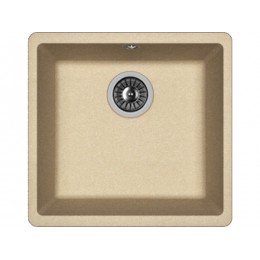 Мойка Florentina Вега 400 бежевый, SKU 23405, 1 чаша, кварц, 440x420 мм