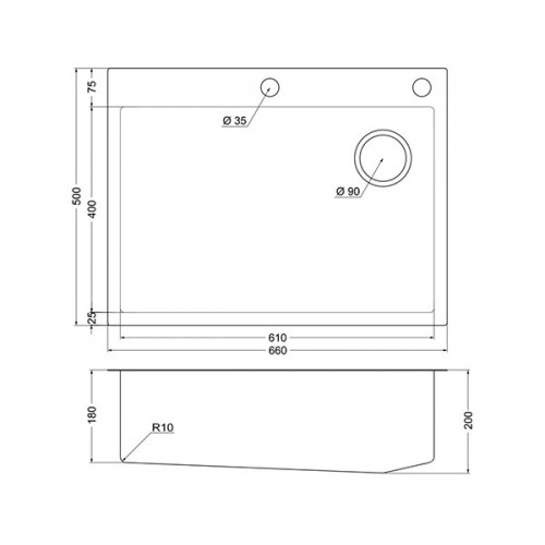 Мойка Emar EMB-660(TOP) White Elegant
