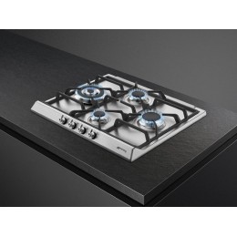 Варочная панель SMEG SER60SGH3 газовая 60 см, 4 конфорки, нержавеющая сталь, SKU 28113