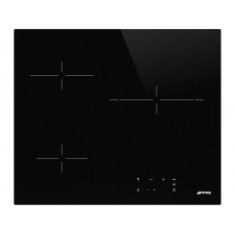 Варочная панель SMEG SE263TD2 60 см, черная, стеклокерамика, 3 зоны, цифровое управление, 9 уровней мощности, SKU 36218