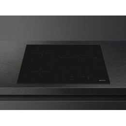 Варочная панель SMEG SE263TD2 60 см, черная, стеклокерамика, 3 зоны, цифровое управление, 9 уровней мощности, SKU 36218