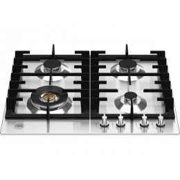 Газовая варочная панель Bertazzoni P604LMODX 60 см, нержавеющая сталь, 4 конфорки, чугун. SKU 10123