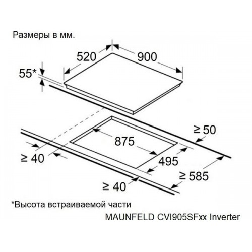 Варочная панель MAUNFELD CVI905SFBK Inverter - Индукционная панель с современными технологиями