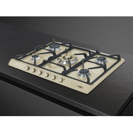 Газовая варочная панель SMEG 28125, кремовая, 5 зон, 69 см