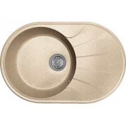 Мойка Dr.Gans Gelcoat Виола 740 терра, SKU 21127, мрамор, 1 чаша, с крылом, перелив.