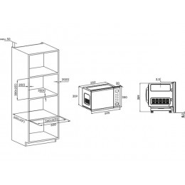 СВЧ-печь Kuppersberg HMW 652 B, 60 см, черная, 900 Вт, 25 л, гриль, 34627