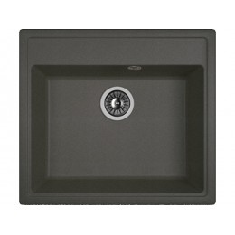 Мойка Dr.Gans НИКА 570 графит, врезная, мрамор, 1 чаша, 570x510 мм, SKU 20928