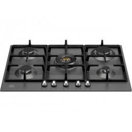 Варочная панель Bertazzoni P755CHERNE газовая, 75 см, матовый черный, нержавеющая сталь, 4 конфорки, чугун. SKU 10129.