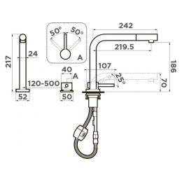 Смеситель Omoikiri Nara-S-C латунь/хром (4994322)