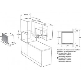 СВЧ-печь Gorenje BM201AG1BG 60 см, 20 л, черная, 800 Вт, 15 автопрограмм, нержавеющая сталь, стекло, электронное управление, AquaClean, SKU 27433