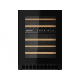 Винный шкаф Kuppersbusch FWKU 1851.0 S 32634, встраиваемый, 59 см, черное стекло, 46 бутылок.
