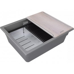 Мойка Paulmark Lumi-multi sink 55 uni LU-MULTI 55-GRM, серый металлик
