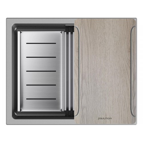 Мойка Paulmark Lumi-multi sink 55 uni LU-MULTI 55-GRM, серый металлик