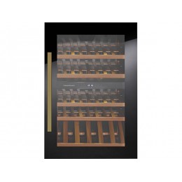 Винный шкаф Kuppersbusch FWK 2800.0 S4, 32738, встраиваемый, черное стекло, 52 бутылки, LED освещение