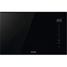 СВЧ-печь Gorenje BM201SG3DBG 60 см, черная, 20 л, 800 Вт, кварцевый гриль, сенсорное управление, SKU 35443