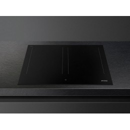 Варочная панель SMEG 33044, индукционная 60 см, черный матовый, 4 зоны, стеклокерамика.