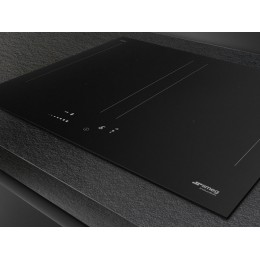 Варочная панель SMEG 33044, индукционная 60 см, черный матовый, 4 зоны, стеклокерамика.