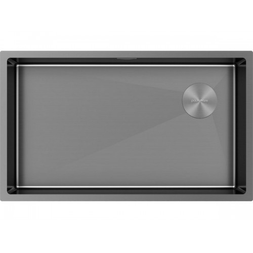 Мойка Paulmark Next-skew 74 uni PM887444-GM из вороненой стали – идеальное решение для вашей кухни