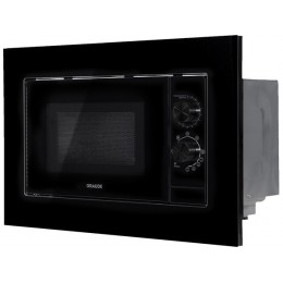СВЧ-печь GRAUDE MWG 38.0 SB 60 см, черная, стекло/нерж. сталь, 20 л, 0.7 кВт, A, SKU 36646