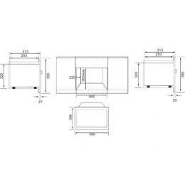 СВЧ-печь GRAUDE MWG 38.0 SB 60 см, черная, стекло/нерж. сталь, 20 л, 0.7 кВт, A, SKU 36646