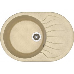 Мойка Dr.Gans БЕРТА 760 дюна, SKU 20948, мрамор, 1 чаша, с крылом, перелив.