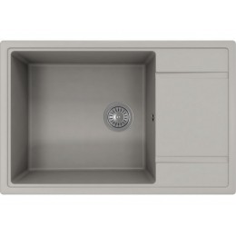 Мойка Florentina Липси 780XL грей, 1 чаша, кварц, крыло, перелив, SKU 26750