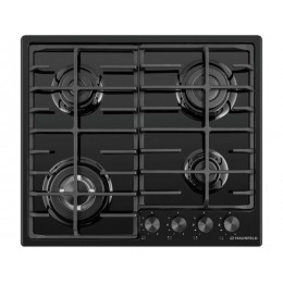 Варочная панель MAUNFELD 34551, газовая, 4 конфорки, черная, 59 см