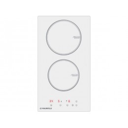 Варочная панель MAUNFELD CVI292WH 29 см, индукционная, 2 конфорки, белая, 3500 Вт, сенсорное управление, таймер, SKU 35753.