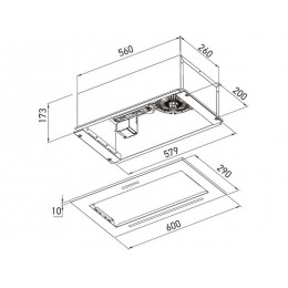 Вытяжка MEFERI SMARTBOX60BK LIGHT, 60 см, черный, 650 м³/ч, 3 скорости, 38 дБ, SKU 29553